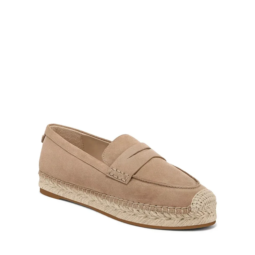 Sam Edelman Kai Loafer Women's US 11 M Beige Espadrille Comfort Shoes HTAT1500
